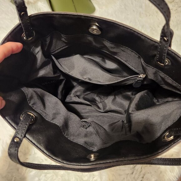 Relic Purse Leather Vintage Medium Size Elephant Trunk Up Good Luck Tribal Print - Picture 6 of 11